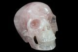 Polished Brazilian Rose Quartz Crystal Skull #116696-1